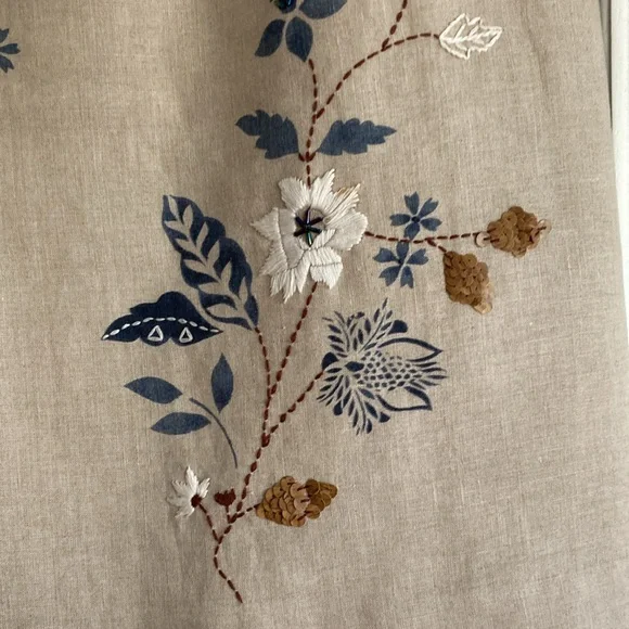 VINTAGE LINEN SKIRT SIZE 8 - Picture 3 of 8